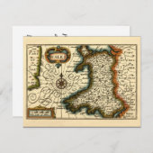 Invitation Pays de Galles - Ancien Antiquaire historique Cart (Devant / Derrière)