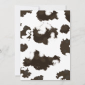 Invitation Pays de la vache Occidentale Cowboy Boho Floral Ma (Dos)