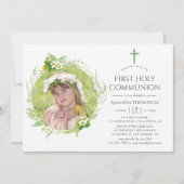 Invitation Pays de la verdure Première Communion sainte (Devant)