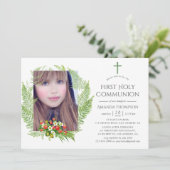 Invitation Pays de la verdure Première Communion sainte (Debout devant)