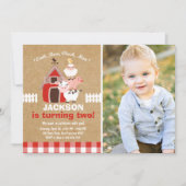 Invitation Pays de McDonald d'anniversaire d'invitations de (Devant)