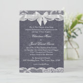 Invitation Pays Denim et Mariage de dentelle (Debout devant)