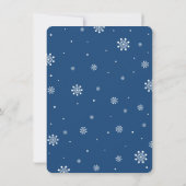 Invitation Pays des merveilles d'hiver argenté, Baby Shower g (Dos)