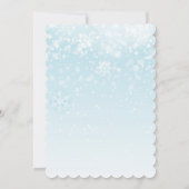 Invitation Pays des merveilles d'hiver Flocon de neige Bleu G (Dos)