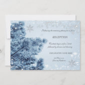 Invitation Pays des merveilles d'hiver, Neige, Flocons de nei (Devant)