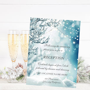 Invitation Pays des merveilles d'hiver, Réception de mariage 