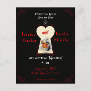 Invitation Pays des merveilles Enregistrer la date