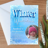 Invitation Pays des merveilles hivernal avec image