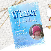 Invitation Pays des merveilles hivernal avec image