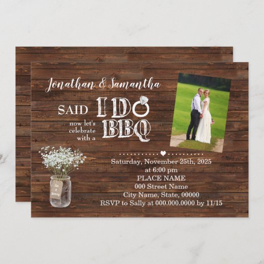 Invitation Pays dit que je me sauve pour un mariage intime au (Devant / Derrière)