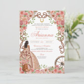 Invitation Pays d'or rose Ouest Charra Quinceañera (Debout devant)