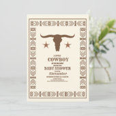 Invitation Pays du Sud-Ouest Ranch Baby shower de l'Ouest (Debout devant)