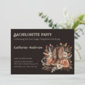 Invitation Pays élégant moderne Occidental- Fleurs (Debout devant)