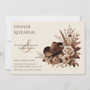 Invitation Pays élégant moderne Ouest- Floral