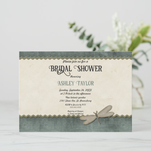 Invitation Pays élégant Script simple Fête des mariées modern (Debout devant)