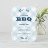 Invitation Pays En vichy Baby shower (Debout devant)