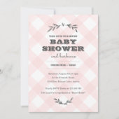 Invitation Pays En vichy Baby shower (Devant)