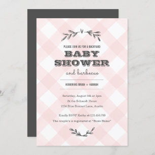 Invitation Pays En vichy Baby shower