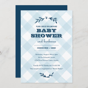 Invitation Pays En vichy Baby shower