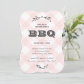 Invitation Pays En vichy Baby shower (Debout devant)