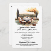 Invitation Pays été aquarelle extérieure mariage (Devant / Derrière)