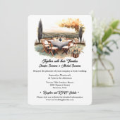 Invitation Pays été aquarelle extérieure mariage (Debout devant)