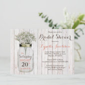 Invitation Pays Fête des mariées Le souffle rose du bébé (Debout devant)