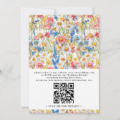 Invitation Pays Fleur de Champ Rustique Moderne Code QR Maria (Dos)