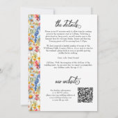 Invitation Pays Fleur sauvage Mariage Détails et site Web (Dos)
