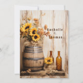 Invitation Pays Fleurs de soleil de l'Ouest Whisky Barrel (Devant)