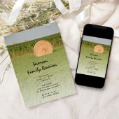 Invitation Pays Hay Bales Ferme Famille Réunion