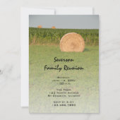 Invitation Pays Hay Bales Ferme Famille Réunion (Devant)
