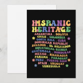 Invitation Pays latino-américains Mois du patrimoine hispaniq (Devant / Derrière)