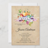 Invitation Pays Lumières d'automne Baby shower garçon (Devant)