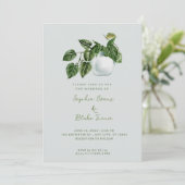Invitation Pays moderne Postal Plante Vert clair Mariage (Debout devant)
