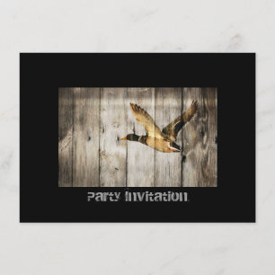 Invitation Pays occidental en bois de grange rustique