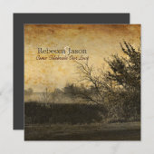 Invitation pays ouest automne arbres rustique ferme mariage (Devant / Derrière)