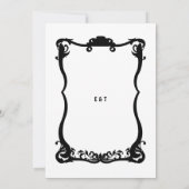 Invitation Pays Ouest noir blanc cadre Mariage officiel (Dos)