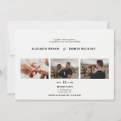 Invitation Pays Ouest Noir Blanc Formal Photos Mariage (Devant)