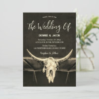 Pays Ouest Rustique Sepia Bull Mariage crâne