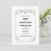 Invitation Pays Ouest Sud-Ouest Turquoise Mariage (Debout devant)