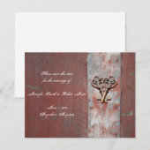 Invitation Pays Peint Bois Skeleton Keys Enregistrer la date (Devant / Derrière)