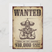 Invitation Pays personnel Western Saddup Cowboy Anniversaire (Dos)