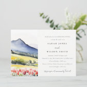 Invitation Pays Printemps Floral Paysage Dîner de répétition (Debout devant)