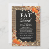 Invitation Pays Russe Automne Moisson automne Thanksgiving (Devant)