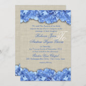 Invitation Pays Russe Bleu Hydrangea (Devant / Derrière)