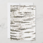 Invitation Pays Rustic Birch Tree Bark Mariage de automne (Dos)