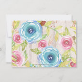 Invitation Pays Rustic Bois Chaîne Lumière Enregistrer la dat (Dos)