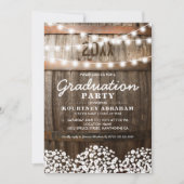 Invitation Pays Rustic Graduation Party Classe de 2025 (Devant)