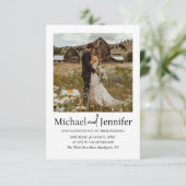 Invitation pays rustique 2 photos qr code rsvp mariage (Debout devant)